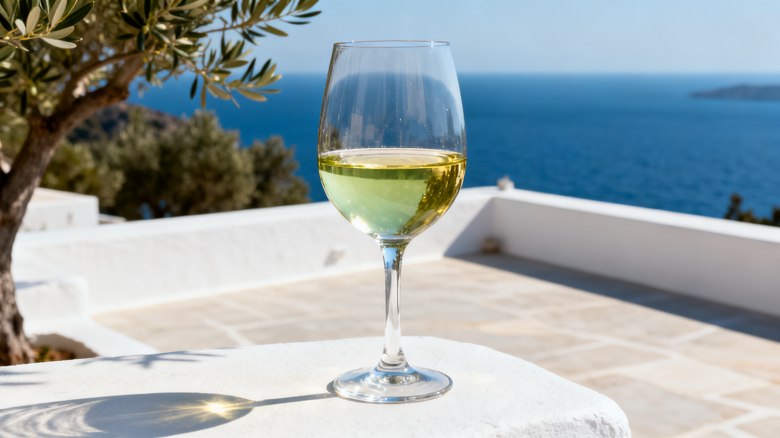 Verre de Malagouzia, cépage blanc grec aromatique