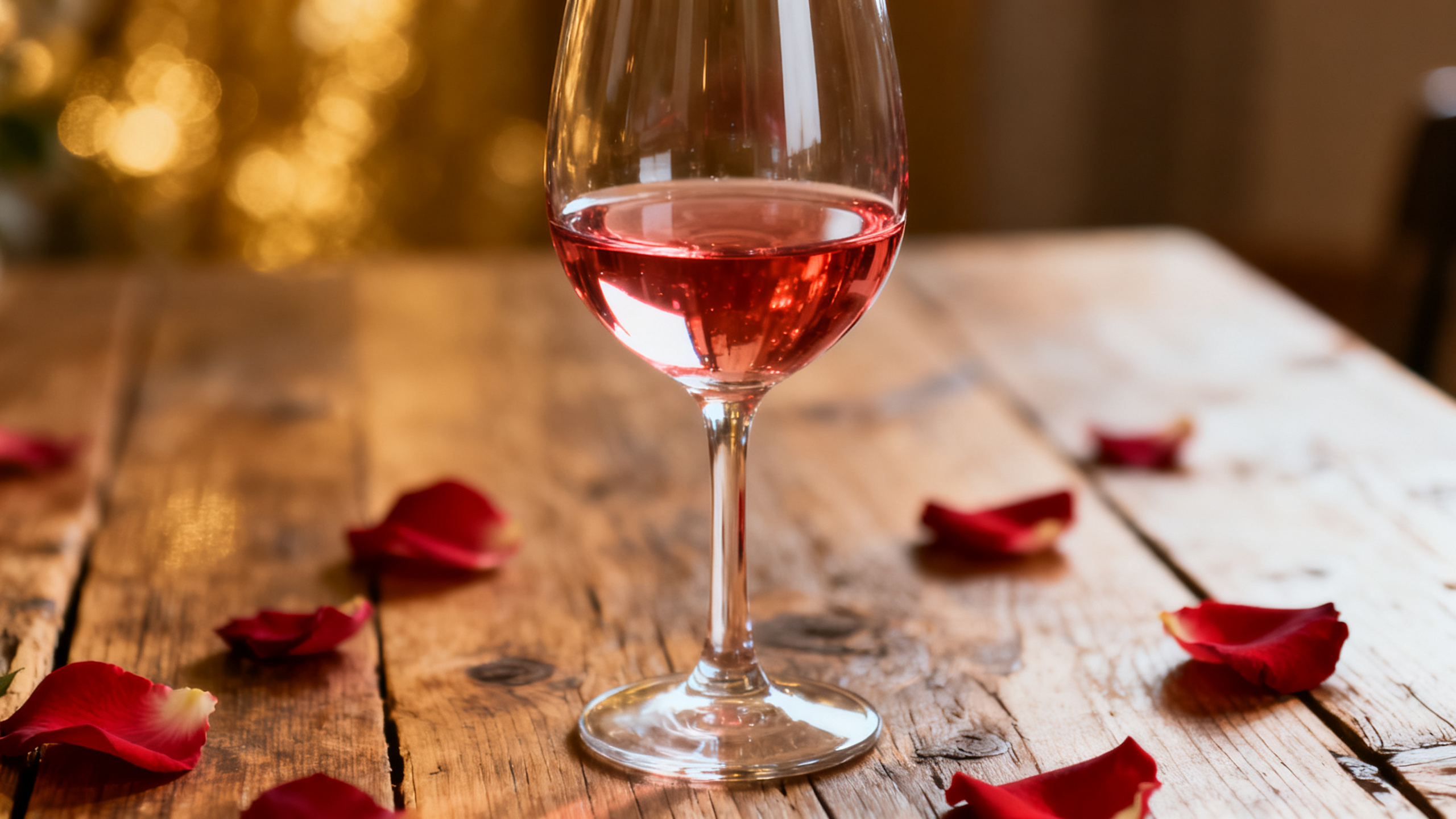 Verre de Ruché vin rouge léger floral du Piémont, reflets rubis, pétales de rose