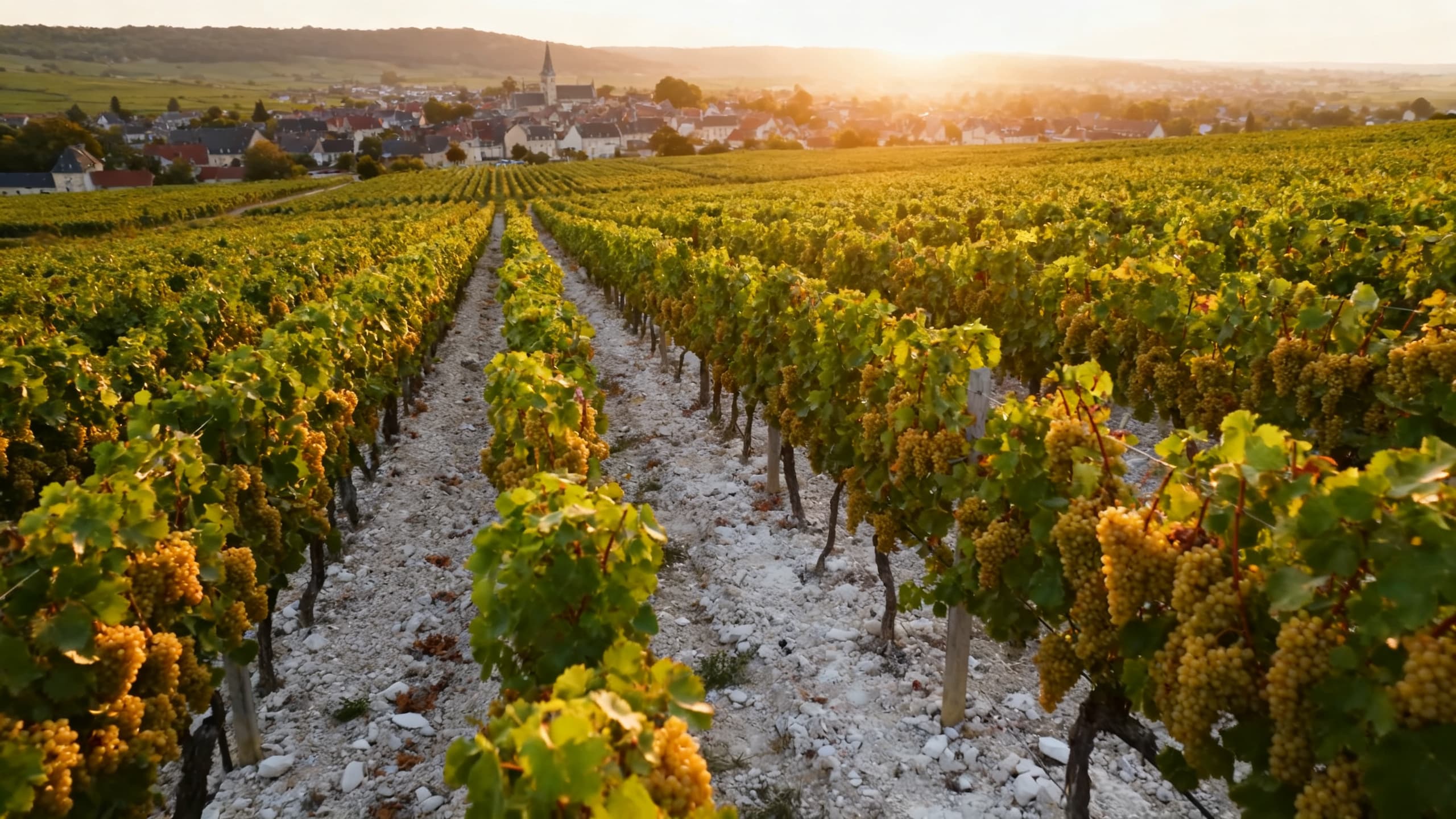 Vendanges 2026 sur la Montagne de Reims — vignes champenoises en août, village de Verzenay
