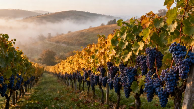 Cépage Refosco : guide complet, caractère et appellations du Frioul Vignes de Refosco dal Peduncolo Rosso dans les collines du Frioul-Vénétie Julienne, Italie