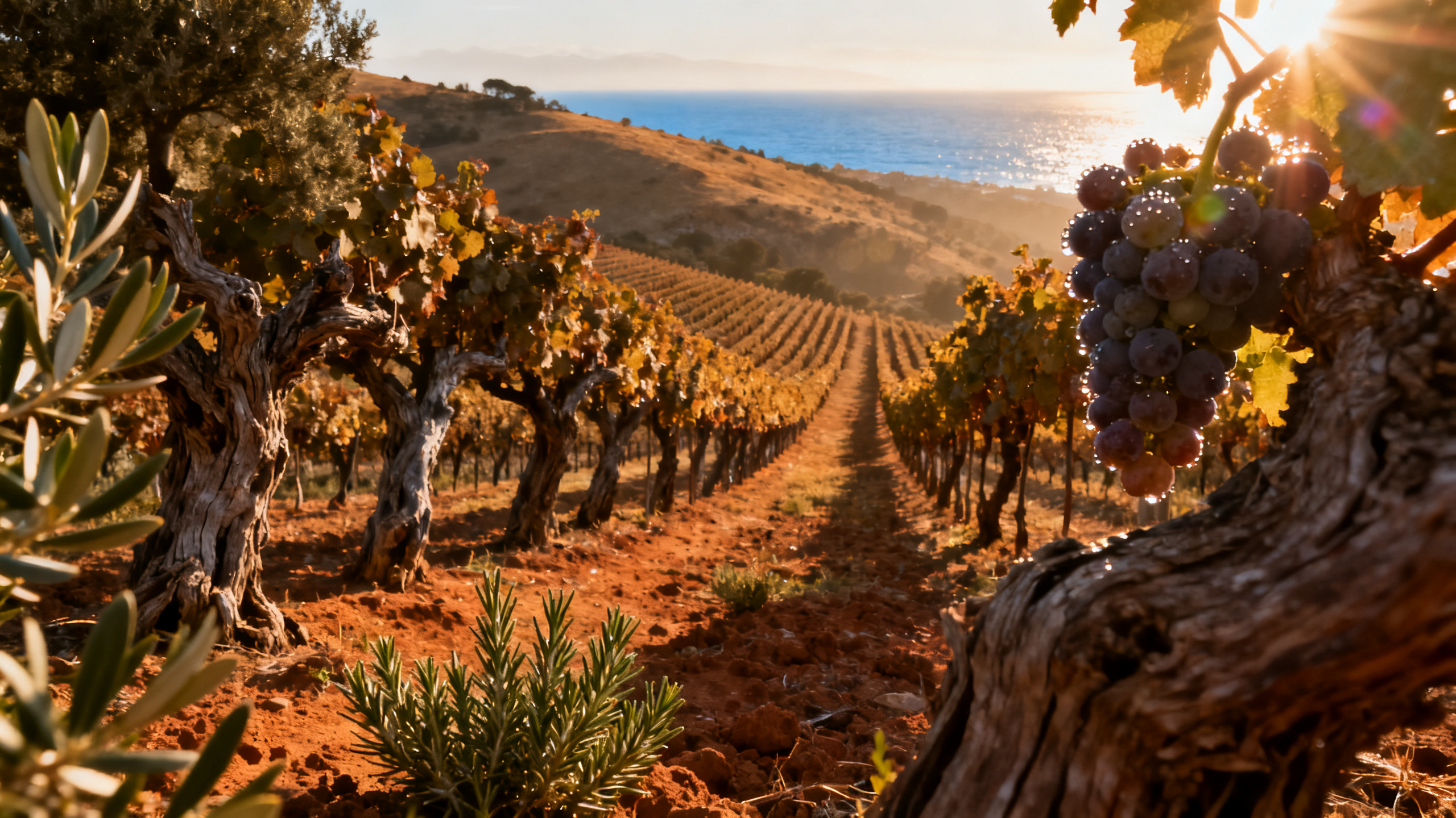 Vignobles de Shiraz a McLaren Vale South Australia collines dorees