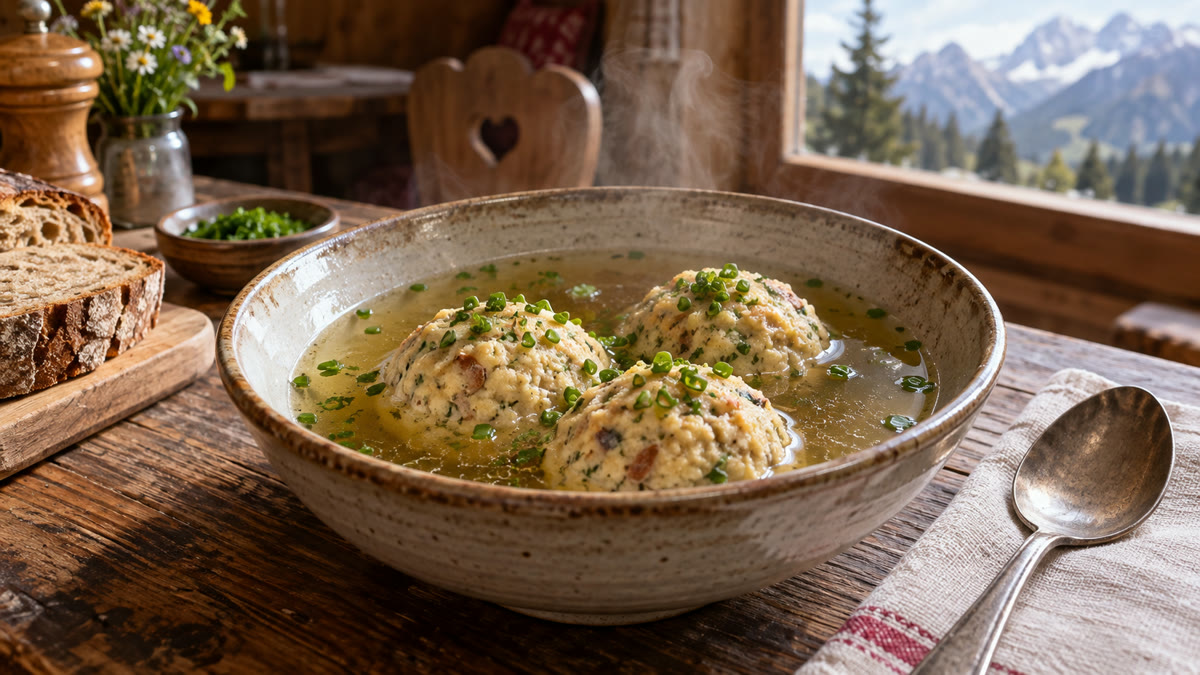 Canederli en brodo, accord parfait avec le Teroldego
