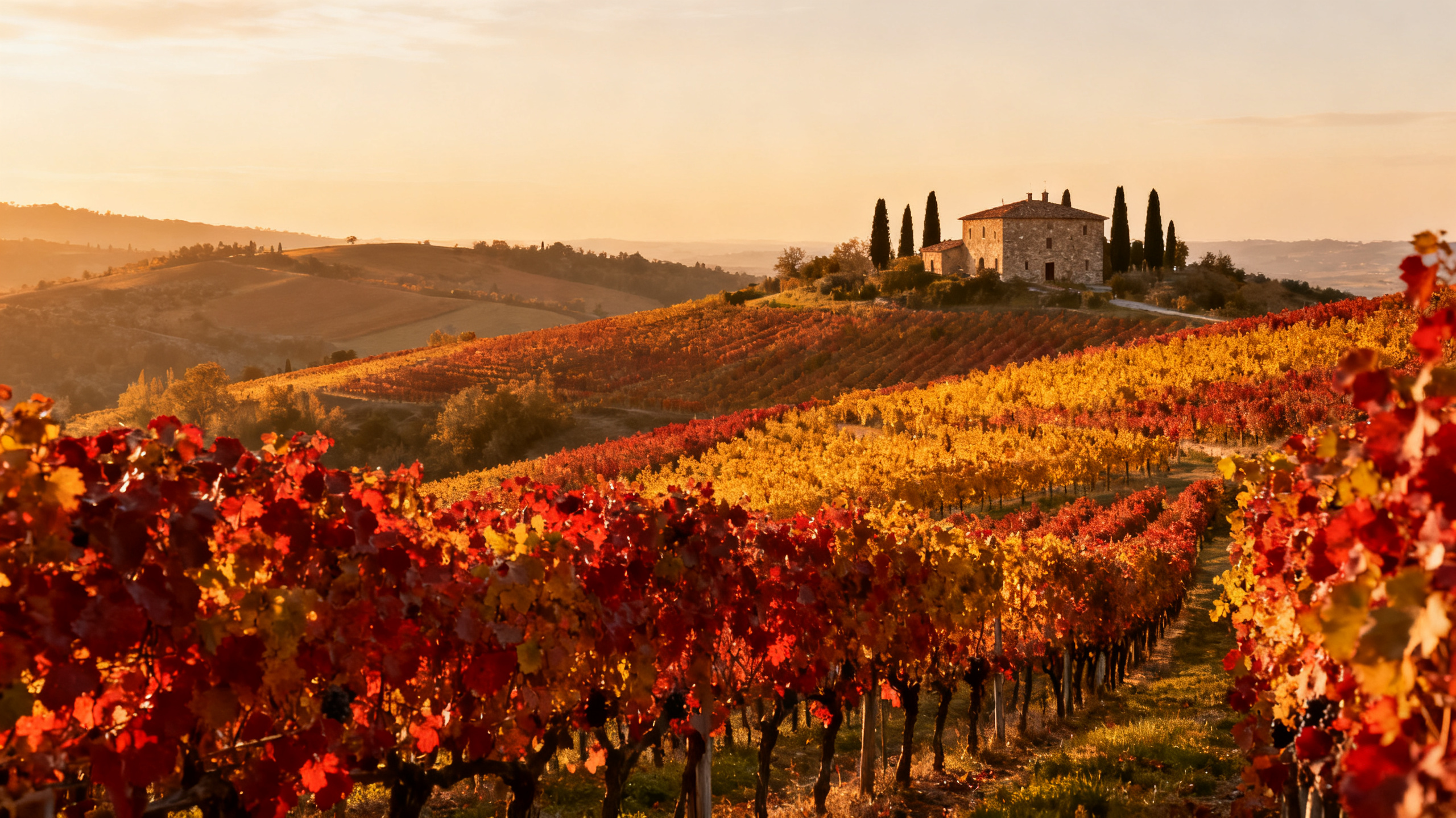 Vignobles du Chianti Classico entre Sienne et Florence
