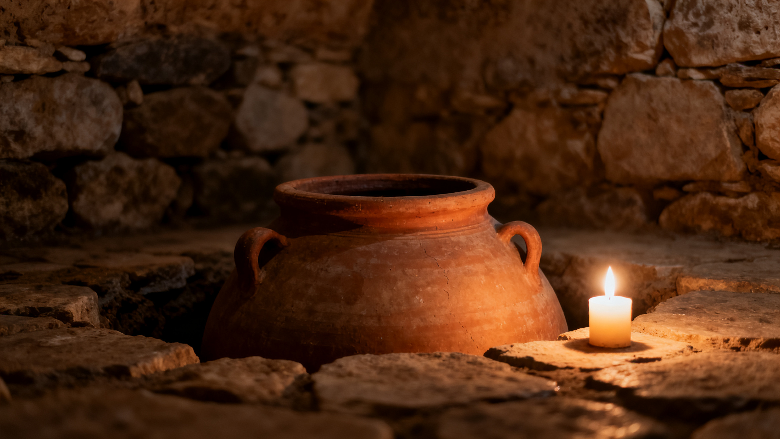 Amphores kvevri géorgiennes dans une cave pour vin orange