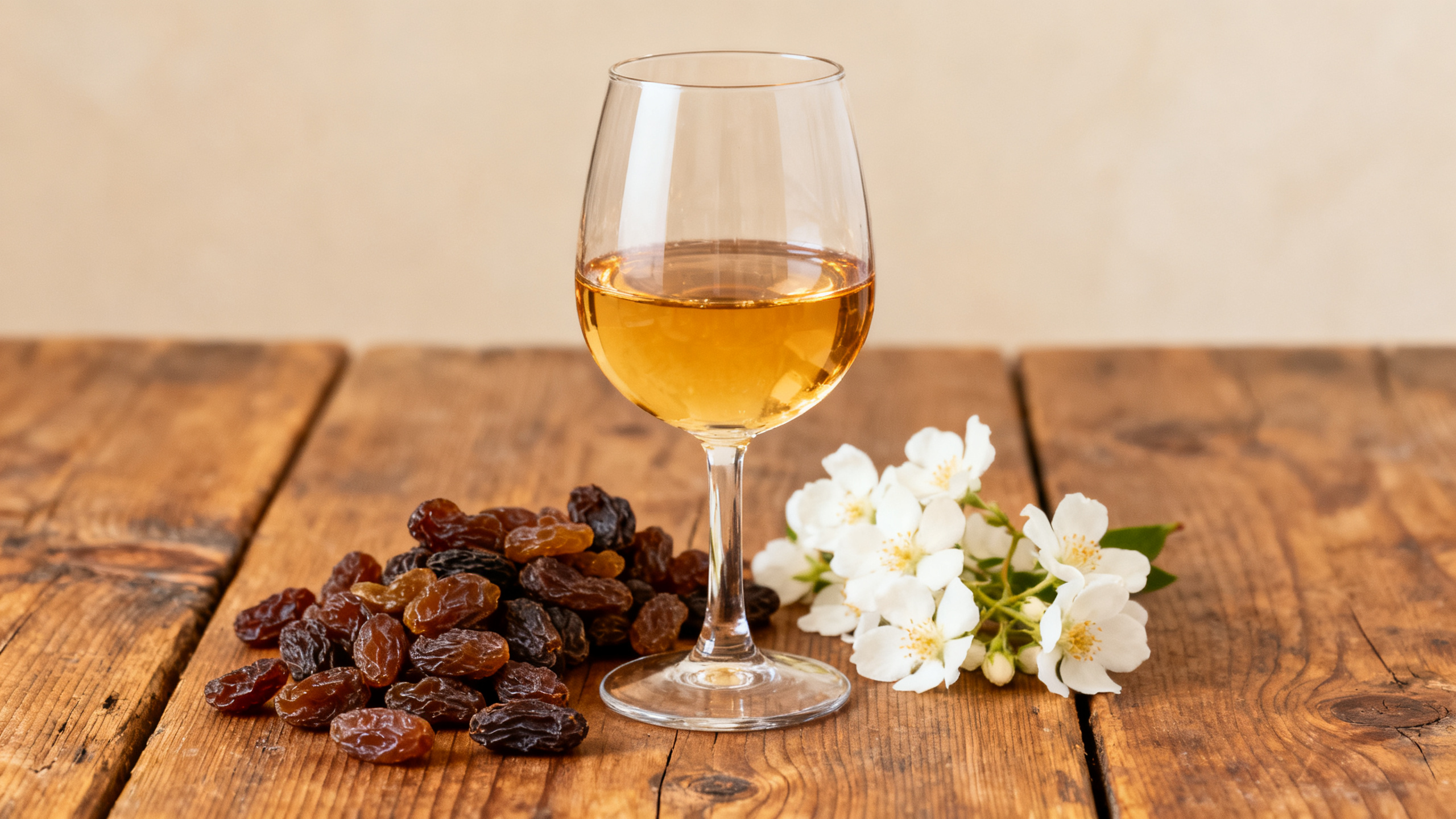 Verre de Passito di Pantelleria, vin liquoreux Zibibbo ambré aux arômes de miel et d'abricot