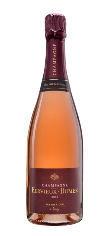 Bouteille de Champagne Hervieux-Dumez, Brut Rosé 1er Cru