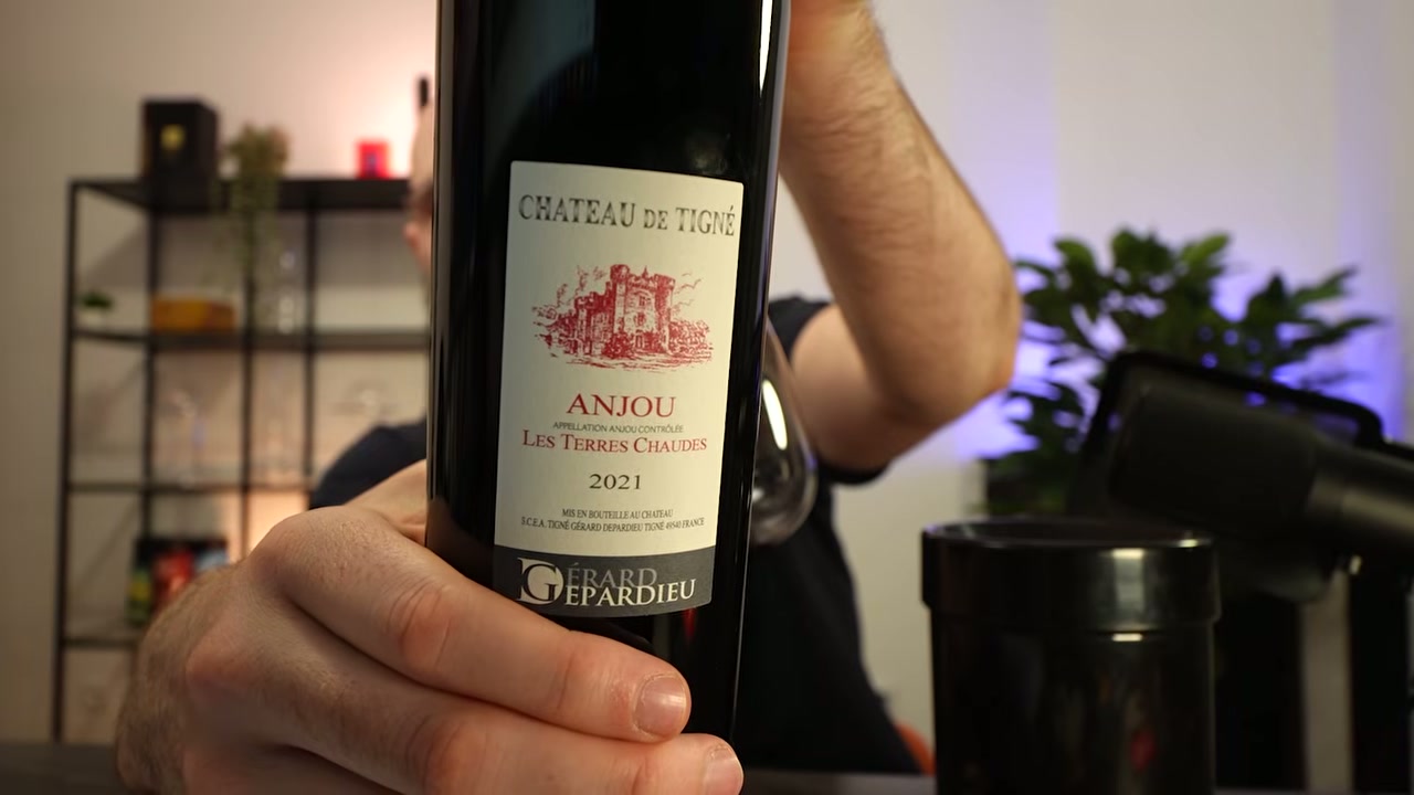 Bouteille des Terres Chaudes 2021 du Château de Tigné présentée dans ma vidéo