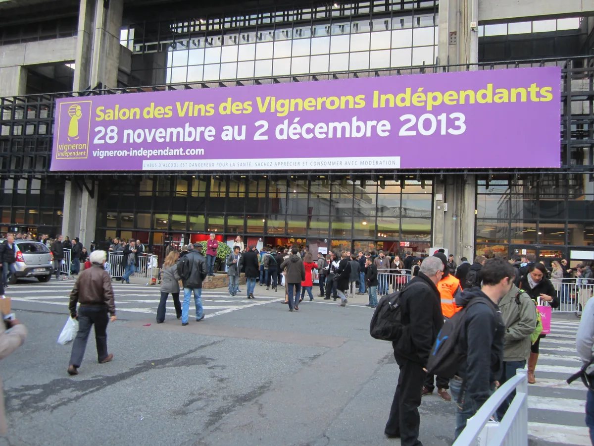 Entrée du Salon des Vins des Vignerons Indépendants à Paris en 2013