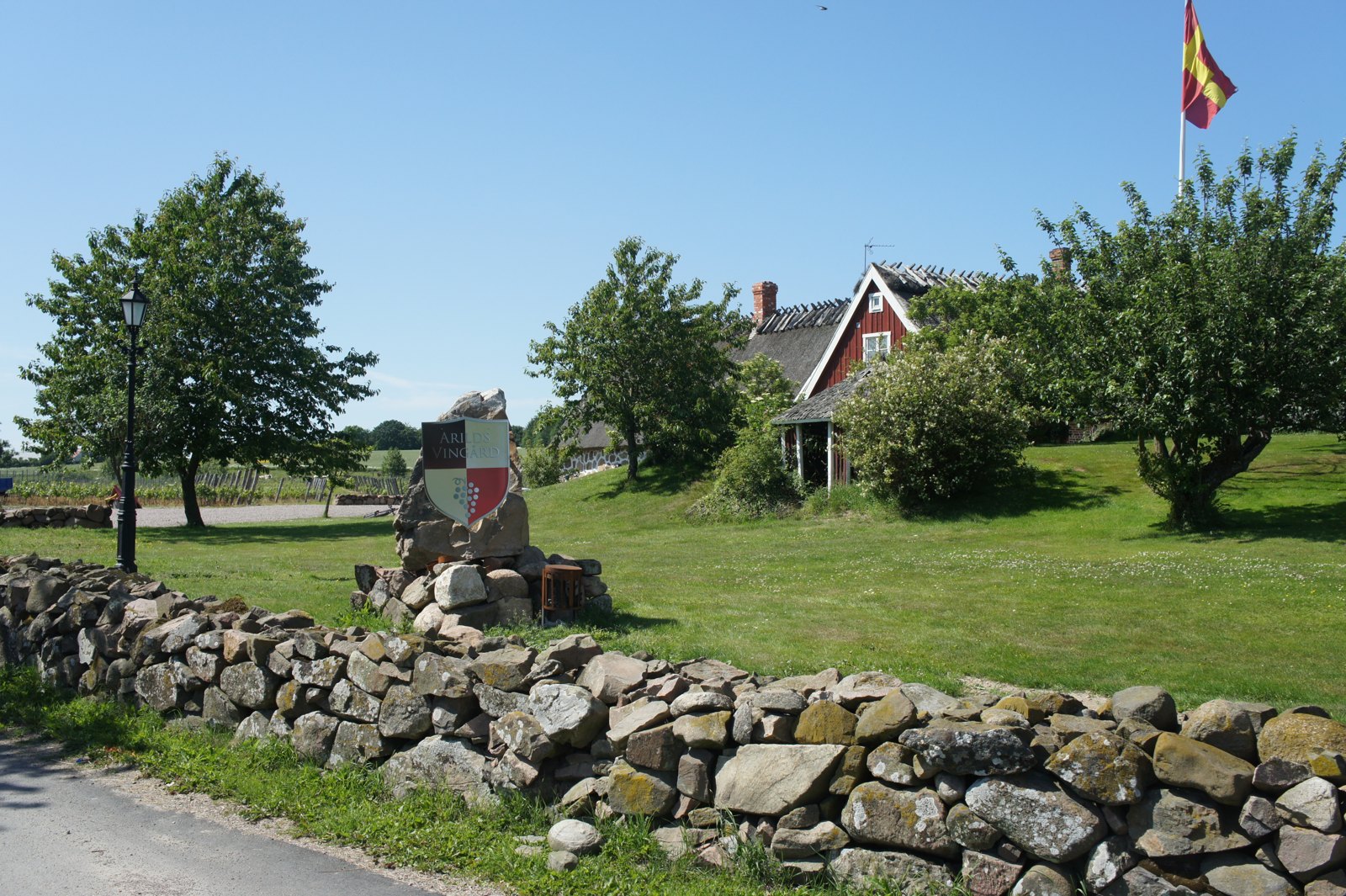 Entrée du vignoble d'Arild, sur la péninsule de Kullaberg en Scanie